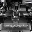 KELCSEECS Floor Mats Custom for Honda Civic & Civic Si 2012 2013 2014 2015 Only Sedan (Not Coupe) Car Mats All Weather Guard TPE Automotive Liners Front& Rear Row Accessories Black