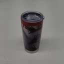 Horror Vibes Tumbler 20oz Insulated Coffee Mug with Lid Creepy Retro Carpet Style Travel Cup Scary Gift for Men and Movie Fans (Red)