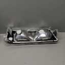 Headlights Compatible with 2003-2007 Chevy Silverado 1500/2500/3500/1500HD/2500HD, For 03 04 2005 2006 Chevy Avalanche 1500/2500 Pickup, Black Housing Amber Reflector Driver&Passenger Side