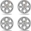 ABS Hubcaps Compatible with Toyota RAV4 2019-2024 | OEM Style 17in Wheel Covers (Set of 4) | 6-Spoke Replacement | Anti-Rust Coating Design (Gloss Silver)