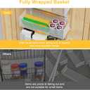 VyGrow Over the Door Organizer, 8-Tier Pantry Organizer with Fully Enclosed Mesh Baskets, Heavy-Duty Metal Hanging Spice Rack for Kitchen Bathroom Laundry Room, 2-in-1 Wall Mount or Door Mount, White