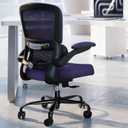 Office Chair - Ergonomic Desk Chair with Adjustable Lumbar Support, Mesh Computer Chair, Executive Chair for Home Office Comfortable Lumbar Support (Violet), Pack of 1