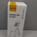 ONCE FOR ALL Upgrade Safe Mandoline Slicer Plus, Biger Size, Adjustable Vegetable Food Chopper Potato Fries Cutter, Detachable Blade, Kitchen Chopping Artifact, Gift (Black)