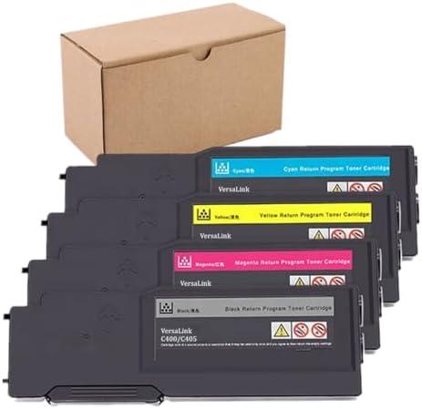 Remanufactured Extra High Capacity VersaLink C400 C405 Toner Cartridge 106R03524, 106R03525, 106R03526, 106R03527 for Xerox VersaLink C400 C400D C400DN C405 C405N C405DN Printer (KYMC 4 Pack)