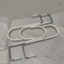 FYY Over The Door Hooks, 4 Pack Hangers Hooks with Rubber Prevent Scratches Heavy Duty Organizer for Living Room, Bathroom, Bedroom, Kitchen Hanging Clothes, Towels, Hats, Coats, Bags White (Short)