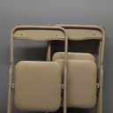 Flash Furniture Mindy Kids 5-Piece Folding Square Table and Chairs Set for Daycare and Classrooms, Children's Activity Table and Chairs Set, Tan