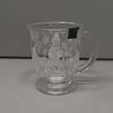 Sliner 6 Pcs Snowman Mugs Coffee Mugs Winter Snowflake Glass Mug with Handle 15 oz Winter Holiday Clear Cups for Chocolate Cocoa Women Men Christmas Gift (White)