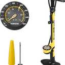 Topeak JoeBlow Sport III High-Pressure Bike Floor Pump 160 PSI, Durable Steel Barrel, 3 Analog Gauge, TwinHead DX5 Pump Head, Long Hose, Ergonomic Handle, Fits Presta, Schrader, & Dunlop Valves