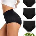 EcoPeriod Period Underwear for Women Heavy Flow, Leakproof Menstrual Underwear Seamless Period Panties, No Show Panty  XS