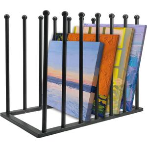 Art Storage Rack, Art Drying Rack, Art Canvas Organizer, Paint Display Rack Metal Easel Display Stands for Canvas Boards, Panels, Prints, Frames, Artworks, Gallery