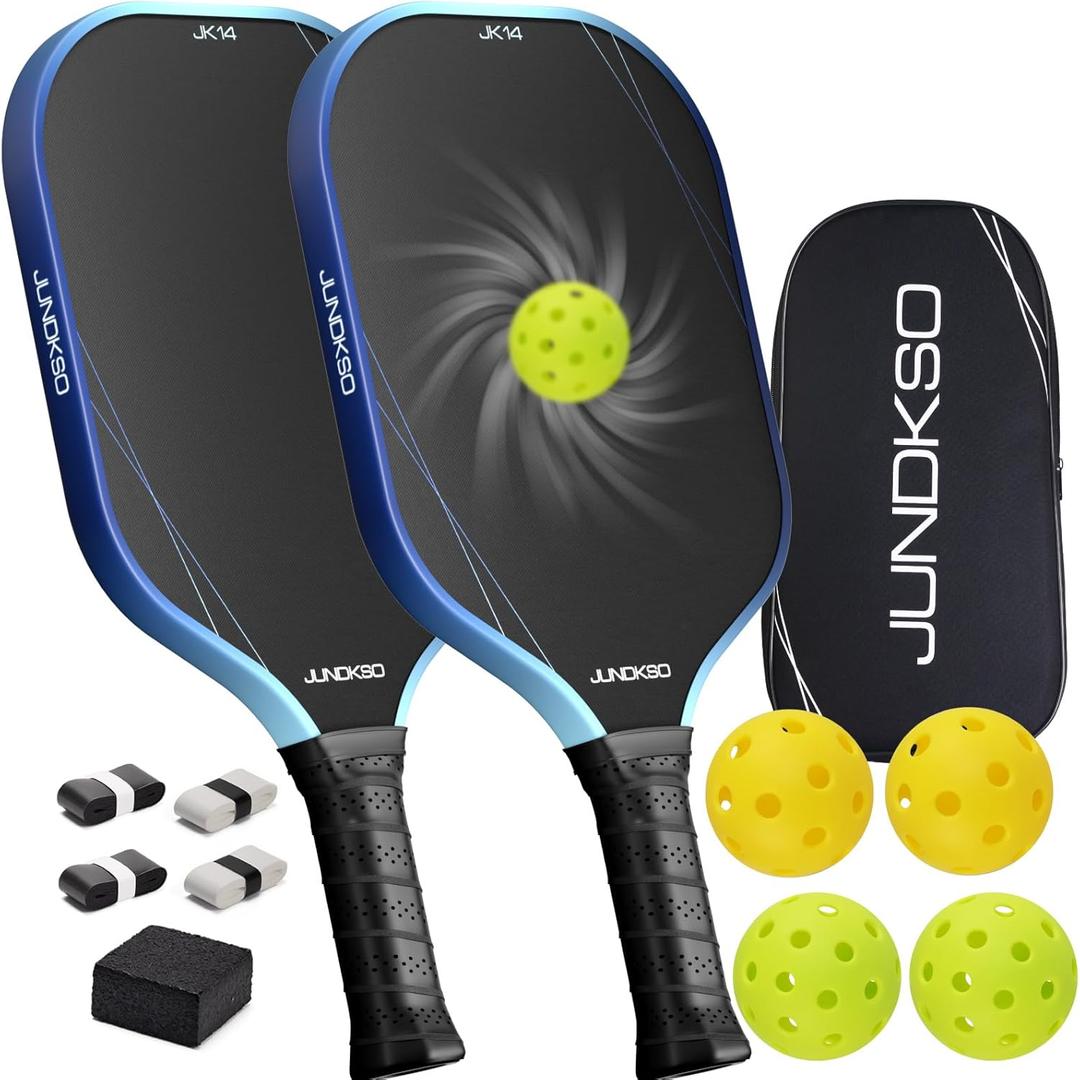Pickleball Rocks Pickleball Paddles Set of 2 - Graphite Carbon Fiber Pickle Ball Paddle ...