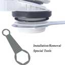 2" Toilet Flush Valve Replacement Kit Compatible with American Standard Flair Series Toilets Two Piece Replace Part 738356-0070A Toilet Drain Valves with Flapper, Include Install Hardware