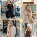 3 Pcs Maternity Rompers for Women Pregnancy Cotton Bodysuit Ribbed Shorts Jumpsuit Shapewear Workout Tank Tops (M)