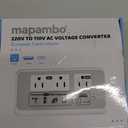 Mapambo 2000W 220V to 110V Converter for Hair Dryer, Voltage Converter US to Europe, Converter for European Travel with 2 USB-C 2 USB-A, Universal Travel Adapter with Type C G I L (Gray)