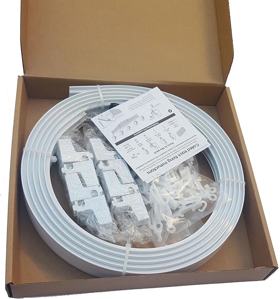 3.5m BENDABLE CURTAIN TRACK FOR STRAIGHT & BAY WINDOW RAIL Top or Face Fix all Fixings