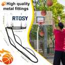 Basketball Return Attachment, Sturdy Metal Basket Ball Return Training Aid, Ideal for Single-Person Outdoor or Indoor Basketball Shooting Training