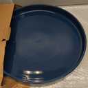 Fzfeiyy Ceramic Plant Saucer Pot Tray 14.5 Inch, Blue Planter Saucers 5 7 9 10 12 15 Inch for Indoors Outdoor, Flower Pot Saucers for Holding Water Drips and Soil