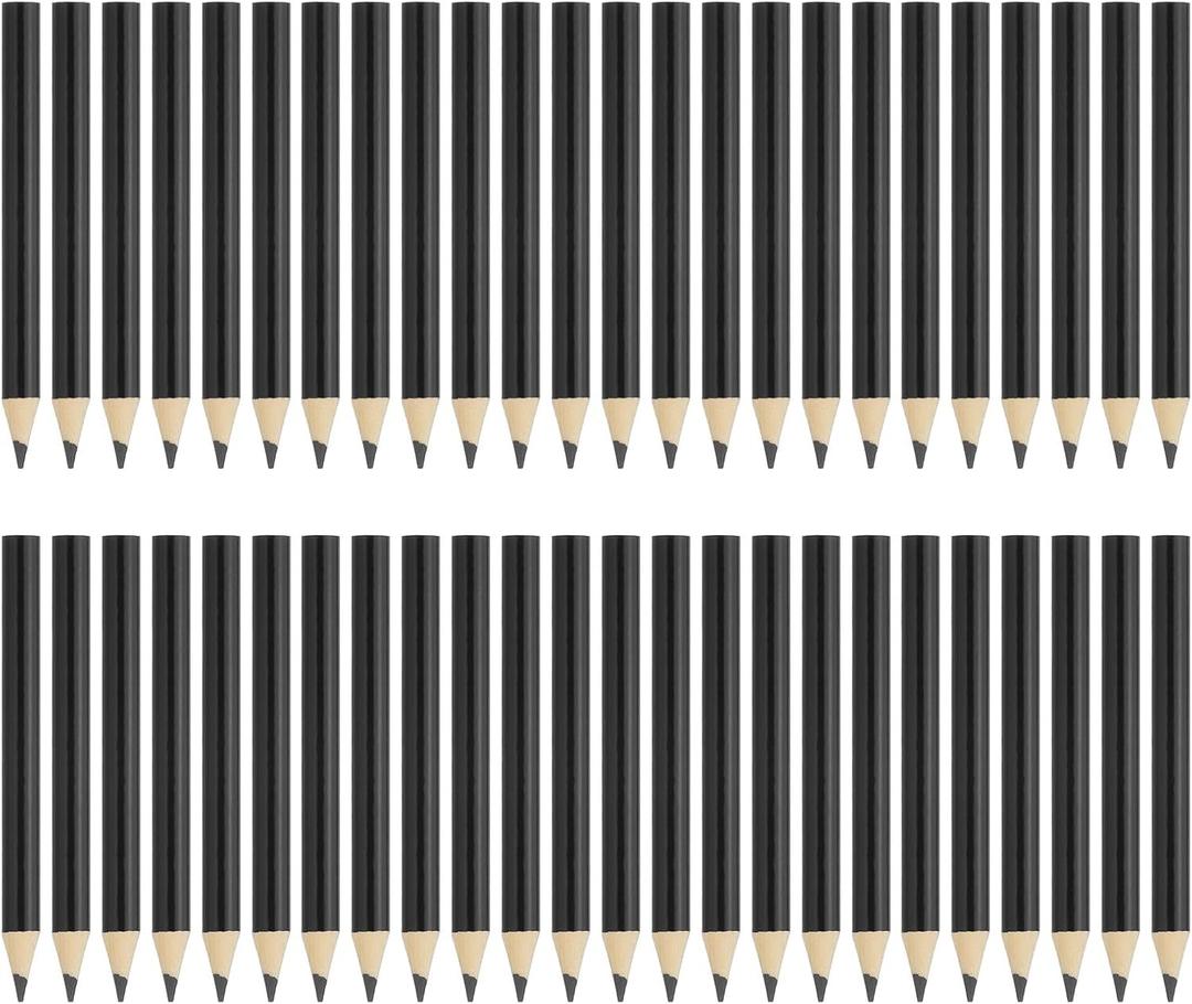 PATIKIL Black Colored Pencils Set,48 Pcs Oil Color Pencils Wooden 3.5inch Coloring Drawing Half Pencils for Artists Art Painting