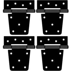 3.5 Inch Heavy Duty Gate Hinges, Extra Thick Black Shed Barn Door Hinges for Wooden Fences, Yard Gate, Vinyl Fence Gate, Garage, Gate Door Hinges for Indoor Outdoor (4 Pack) 3.5 Inch Heavy Duty Gate Hinges, Extra Thick Black Shed Barn Door Hinges for Wooden Fences, Yard Gate, Vinyl Fence Gate, Garage, Gate Door Hinges for Indoor Outdoor (4 Pack)