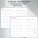 Planner 2025-2026, Weekly Monthly Academic Calendar for Jul 2025 - Dec 2026 [18 Month Agenda], 8.26" x 5.9" Faux Leather Cover + Thick Paper (Blue)