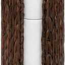 PINXIURY Water Hyacinth Paper Roll Holder, Wicker Toilet Paper Holder Stand for Bathroom, Toilet Roll Holder Stand for Bathroom and Under Sink, 3 Rolls of Toilet Paper Storage, Coffee