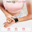 Smart Watch for Women, Answer/Make Call, 1.85" AMOLED Always-On Display Screen Smartwatch for iPhone & Android, 3ATM Waterproof Fitness Tracker with Heart Rate/Sleep/SpO2 Monitor, 100+ Sport Modes, Pink, 1.85