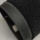 OLANLY Half Circle Door Mat Indoor Outdoor Entrance Welcome, Waterproof All-Season, All-Weather Doormat, Sturdy Natural Rubber, Low Profile, Easy Clean Patio Porch Entryway Mat, 36x24, Black