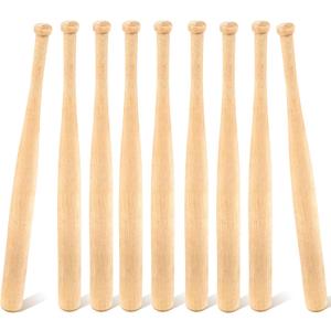 Marsui 12 Pack Unfinished Mini Baseball Bat 8 Inch Unpainted Wood Baseball Bats for Painting Keychain Action Figures DIY Craft Projects Ball Sports Party Favors