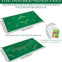 Super Casino Game Set: 6 Deck Shuffler+360pcs Chips+8 Poker Cards+Card Shoe+Chip Rake+Felt+Accessories, Blackjack Set & Texas Holdem Complete Kit, Poker Night Kit for Casino Party Gift