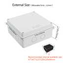 LeMotech Junction Box, Electrical Box IP65 Water Resistant Dustproof ABS Plastic Project Enclosure for Electronics White 5.9 x 5.9 x 2.8 inch