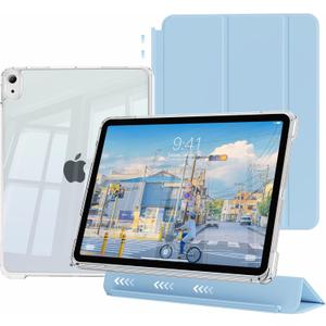Clear Case for iPad mini 7 A17 Pro, iPad mini 7th/6th Generation Case (2024/2021),Slim&Light,Shockproof Transparent Hybird Back,Yellowing Resistant,Supports Pencil Pro&USB-C (Sky Blue)