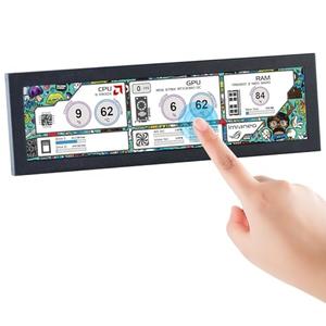 Hosyond 8.8 Inch Touchscreen Computer Secondary Screen 1920x480 FHD IPS LCD Display for PC Case AIDA64 CPU GPU Temperature Monitor, for Raspberry Pi
