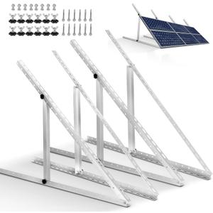 2 Sets (4 Pack) 45inch Adjustable Solar Panel Tilt Mount Brackets with Foldable Tilt Legs for 45" Panels | 2400Pa Windproof Adjustable Solar Panel Mount Brackets Kit for RV/Roof/Ground
