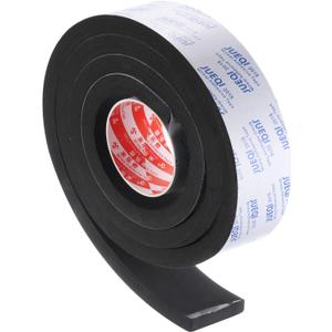 PATIKIL 1-1/5"W x 5/8" T x 6.6Ft Insulation Foam Tape, 2 Rolls Self-Adhesive EVA Weather Stripping for Wrap Pipe Door Window Insulation Soundproof Anti Vibration Collision, Black
