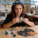 3 x DIY Paper Pups Origami - 50 Sheets Origami Paper Dogs Desk Pets for Dog Lovers, Animal Papers Sculpture for Adults