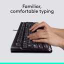 Logitech MK120 Wired Keyboard and Mouse Combo for Windows, Optical Wired Mouse, Full-Size Keyboard, USB Plug-and-Play, Compatible with PC, Laptop - Black