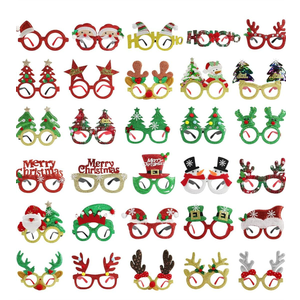 30Pcs Christmas Glitter Glasses Frames for Kids, Christmas Eyeglasses Holiday Party Glasses Frames Christmas Decoration Accessories for Christmas Parties Holiday Favors Photo Booth (One Size Fits All)