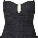 Biba Womens Bandeau Swimsuit (Large, Black)