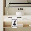 Funny Doberman Hand Towels for Kitchen, Dog Kitchen Decorative Towels, Dog Lovers Gifts for Women, Every Meal You Make Every Bite You Take Bath Decor and Accessories, 16x24 Inches