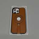 for iPhone 13 Pro Max Leather Case with Stand, Anti-Slip Grip Ring, Fits for MagSafe (Brown, IP13 Pro Max-6.7inch)