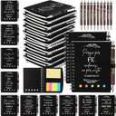Kosiz 40 Pcs/20 Set Christian Gifts Prayer Journal Notebook Bulk for Women Journal Spiral 5.3x4.1 in, Religious Bible Verse Pen Sticky Note for Valentines Church Faith Based(Black,Spanish)