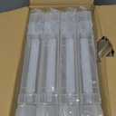 Denkee Large Paper Storage Box, 4 Pack Plastic Scrapbook Paper Storage Organizer with Handle for A4, 8.5 x 11 US Letter, Portable File Document Case, Board Game Storage (White)