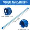 Upgraded version 7 Pack Premium R0527700 Pool Cleaning Vacuum Hoses, 39 Inch Fast Twist Lock Hose Replacement Kit Compatible with Zodiac Baracuda MX6,MX8,X7,T3,T5 Swimming Pool Cleaner