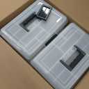 IRIS USA File Box WeatherPro Portable File Organizer Plastic File Box for Letter File w/Organizer-Lid, Durable Lid and Gasket Seal, Secure Latching Buckles, Stackable, Lockable, Clear 19 Qt. 4 Pack