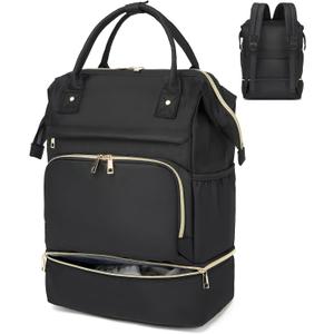 seyfocnia Gym Backpack for Women,Gym Bag with Shoe Compartment Lightweight Travel Workout Sports Backpack Womens Black