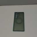 CANSHN Designed for Samsung Galaxy S22 Ultra Case [Full Camera Protection] [Compatible with MagSafe] Translucent Matte Shockproof Protective Phone Cover 6.8 Inch - Deep Green