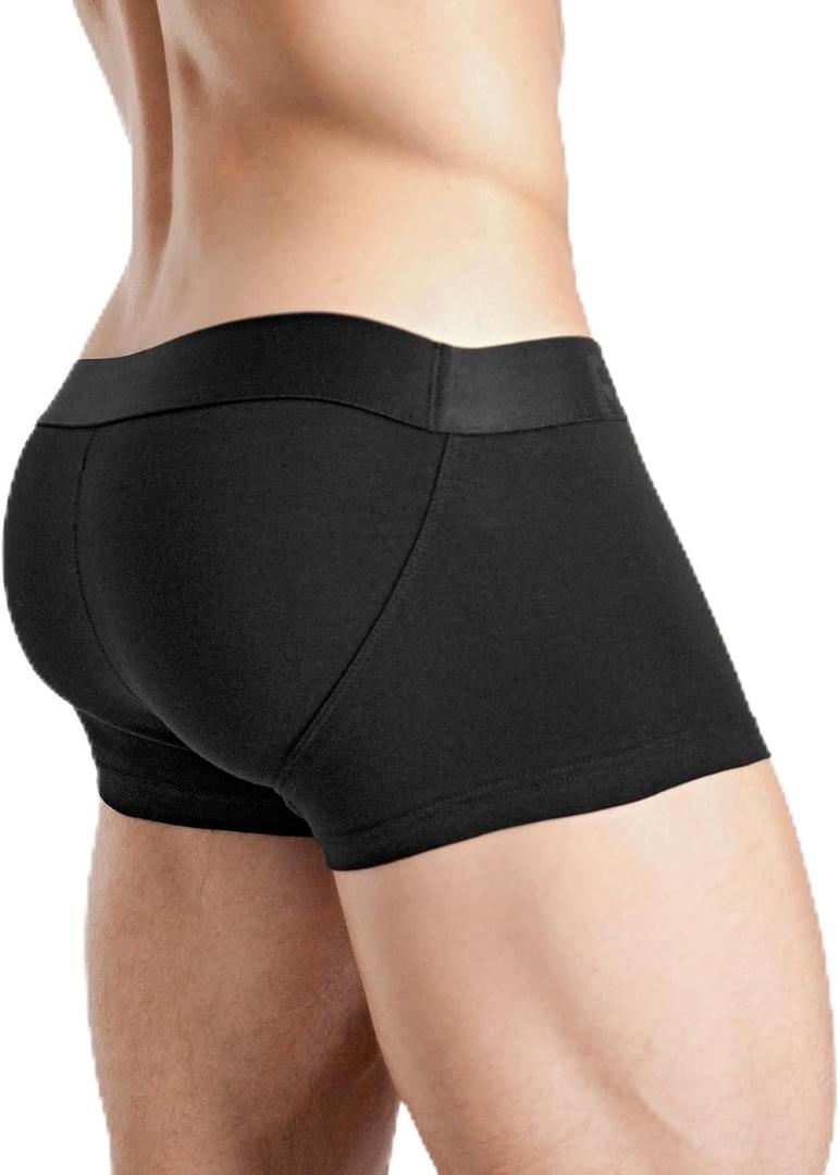 Rounderbum Mens Underwear | Lift Technology |Male Butt lifting Trunk | Push up effect | Body Shaper for Men | Shapewear (X-Large, Black)
