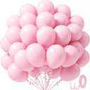 Light Pink Balloons 12 inch, Pastel Pink Latex Balloon 50pcs Party Balloons for Graduation Bridal Baby Shower Gender Reveal Birthday Party Decorations