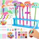 Ulema 65Pcs Cute DIY Pen Making Kit Christmas Gifts, Create 12 Plush and Floating Pens, Creative Arts and Crafts (Style1)