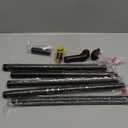 Zeerobee Barras de cortina para ventanas de 48 a 84, barra de cortina negra envolvente industrial de 1 pulgada, barra divisora de habitacin ajustable para interiores y exteriores, 48 a 86 pulgadas (Negro)